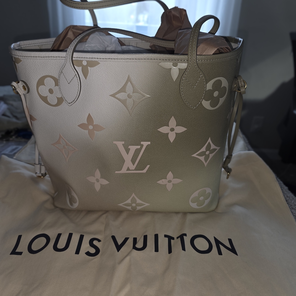 Louis Vuitton Beige Monogram Tote Bag